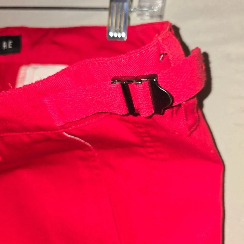 Empyre Cargo Pants 36 Men Red Adjustable Waist Streetwear Skater Straight Leg